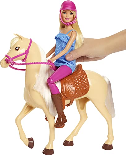 Barbie Doll & Toy Horse Set with Riding Outfit and Saddle S31325