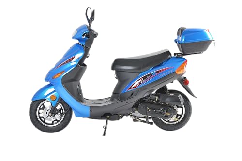 HHH 50cc Fully Automatic Scooter Moped with Trunk, Black E478