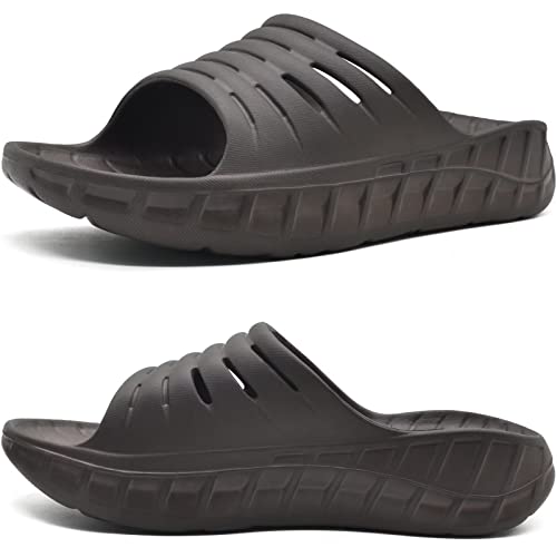 KuaiLu Men's Recovery Sandals Orthotic Cushion Open Toe Sport Slides D332788