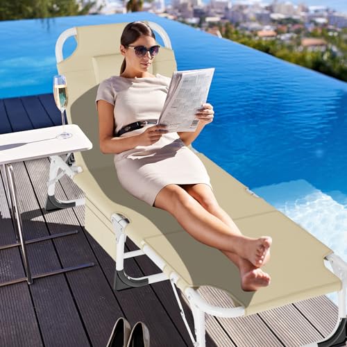 ABORON Oversized Folding Camping Cot for Adults, Double Layer 1200D, with Mat & Carrying Bag S2407