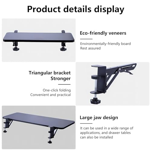 Ergonomics Desk Extender Tray Foldable Keyboard Extender with Wrist Rest Q1817