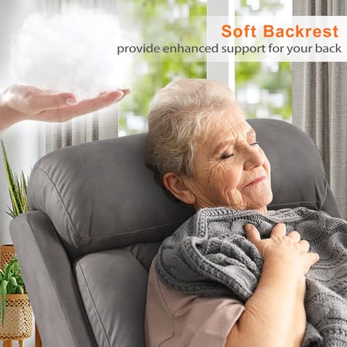 Power Lift Recliner for Elderly with Remote Control, Navy Blue P60192
