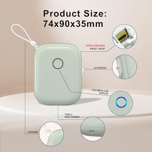 P12 Mini Bluetooth Label Maker with Tape, Portable Thermal Sticker Printer J4025
