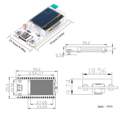 868MHz WiFi LoRa 32 V3 Development Board Type-C SX1262 ESP32 OLED Display U96257