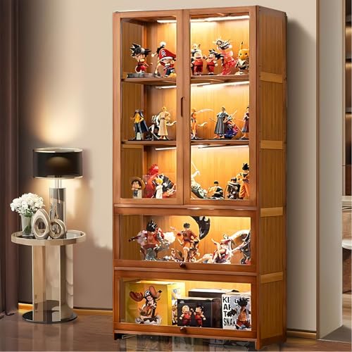 5 Tier Curio Display Cabinet with Acrylic Glass Door U3200