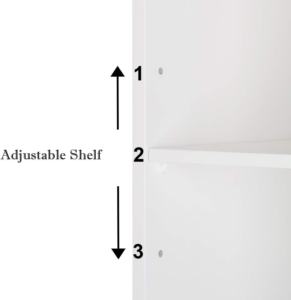 Karl home Wooden Medicine Cabinet White Wall Mounted with Mirror Door A808703