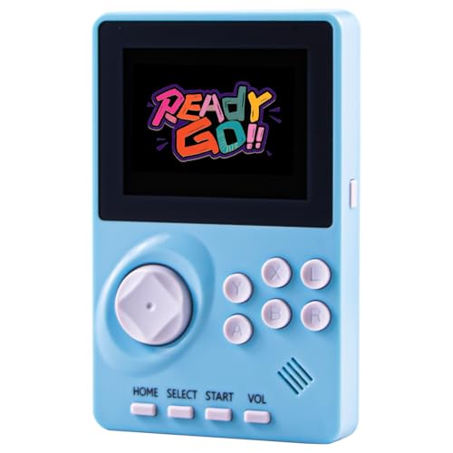 Kids Handheld Video Game Console Built in 100 16-bit Games, Handheld Retro Gaming Console, Trave-friendly Game Console, 2.8" Color Screen, Rechargeable Battery, Handheld Game for Boy Girl (Light Blue)