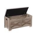GAOMON Storage Chest, Storage Bench with Safety Hinge, Barn Style Storage Trunk, Wooden Entryway Bench, Shoe Bench, Large Storage Chest for Entryway, Bedroom, Living Room