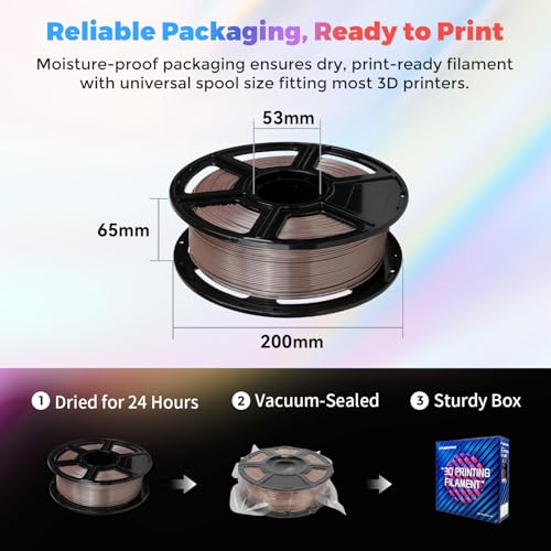 FLASHFORGE Silk PLA Filament 1.75mm, 1kg Spool V8381