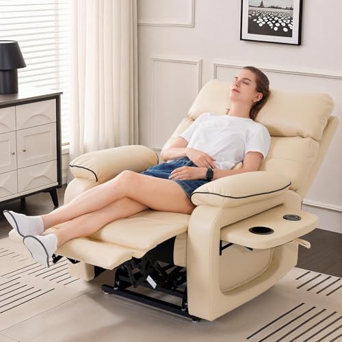 Dual Motor Power Lift Recliner Chair with Heat & Massage, Beige G98490