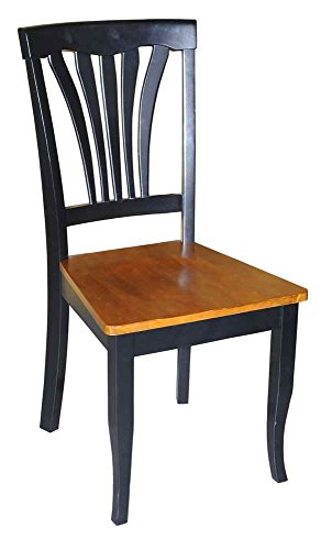 East West Furniture ANT-BLK-TP Dining Table & Avon Dining Chairs Set of 2 K21142