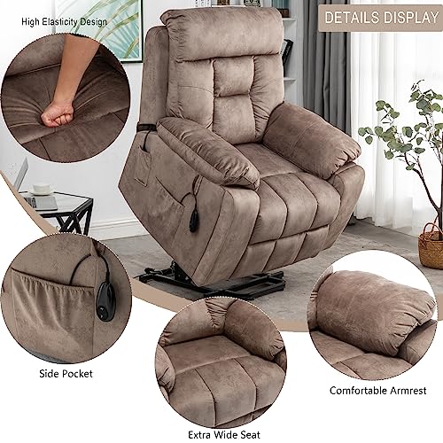 Power Lift Chair Recliner with Massage and Heat for Adults, Dual Motor H2507