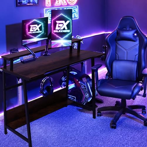 Retro 31.5 Inch Small Computer Desk with Storage for Home Office K389296