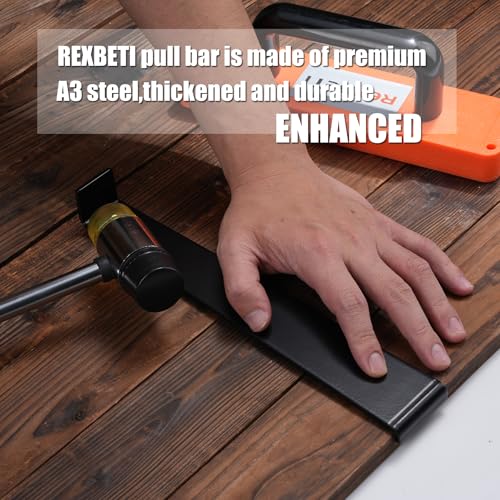REXBETI 44-Piece Laminate Wood Flooring Installation Kit with Tapping Block, Pull Bar, Mallet and Spacers U4801