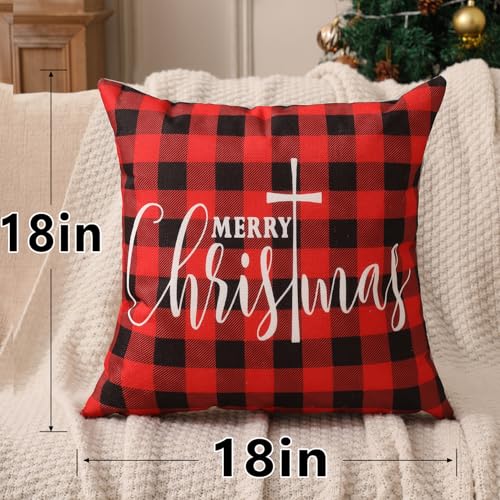 Christmas Pillow Covers 18x18 Set of 4, Double-Sided Print G493315