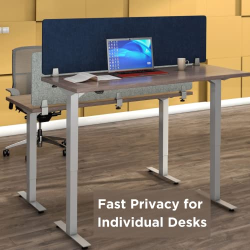 VaRoom Desk Divider Sound Proof Privacy Panel for Student Desks, Light Grey, 48"W x 18"H E33392