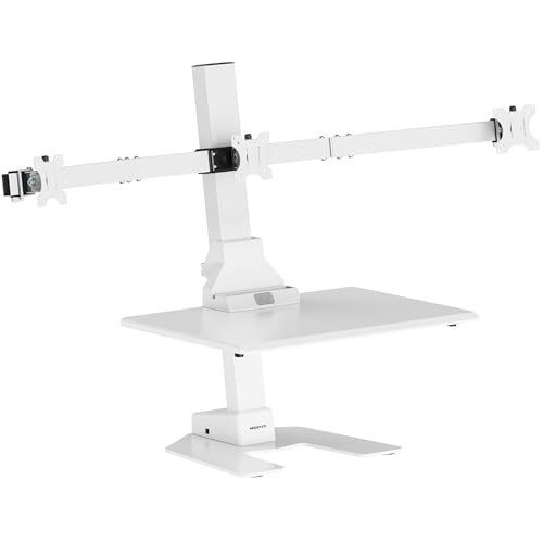 Mount-It! Electric Standing Desk Converter - Motorized Sit-Stand Desk Riser with Monitor Mount, 32" V46023