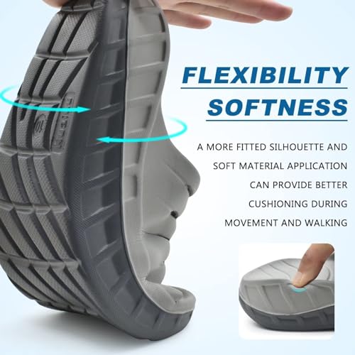 KuaiLu Men's Recovery Sandals Orthotic Cushion Open Toe Sport Slides D332788