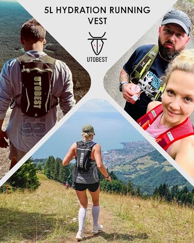 UTOBEST Running Vest Lightweight Hydration Backpack for Trail Running Marathon B9513