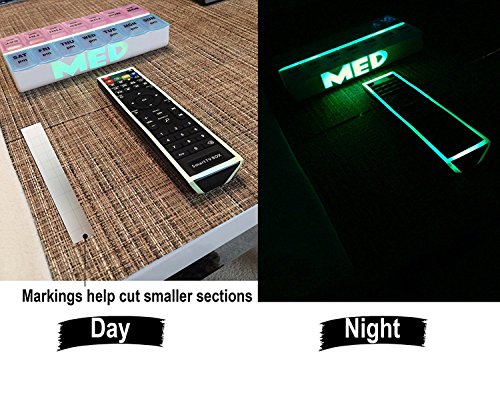 Glow in The Dark Tape 33ft x 0.5in Luminous Safety Egress Markers for Stairs, Walls, Steps F446917