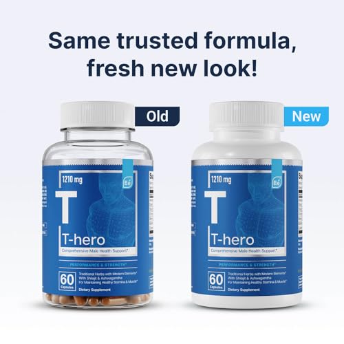 Essential Elements T-Hero Platinum Male Health Supplement, 60 Capsules G9205