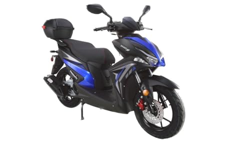 HHH Clash 200 EFI Adult Scooter Vitacci Gas Street Scooter 168cc Motorcycle (BLUE) X8336