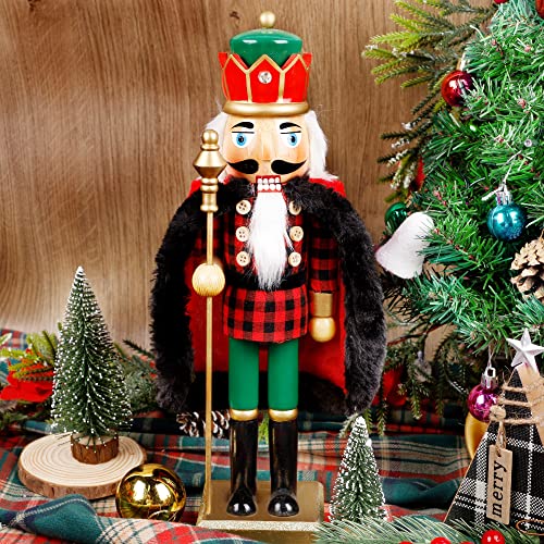 Joliyoou Christmas Nutcracker Figures 14 Inch Wooden Santa in Hawaii Decor C87534