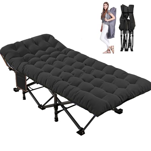 LILYPELLE Folding Camping Cot, Extra Wide Heavy Duty with Carry Bag Z15817