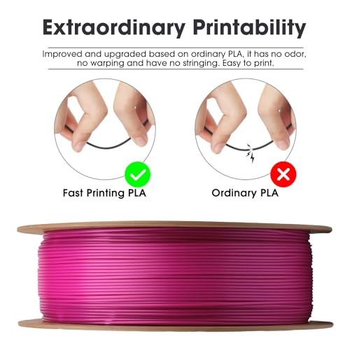 eSUN PLA Basic Filament 1.75mm, 3D Printer Filament, 1KG Spool, Black B3638