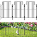 10Pack Decorative Garden Fence, 21in x10.83ft Small Animal Barrier Fence,Square No Dig Garden Fence Border for Dog Rabbits, Rustproof Metal Ground Stake Fencing Panels for Outdoor Yard Patio