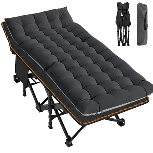 LILYPELLE Folding Camping Cot, Extra Wide Heavy Duty with Carry Bag Z15817