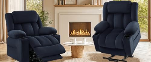 Power Lift Recliner Chair for Elderly with Heat and Massage, Grey R7895