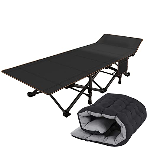 ABORON Oversized Folding Camping Cot for Adults, Double Layer 1200D, with Mat & Carrying Bag S2407