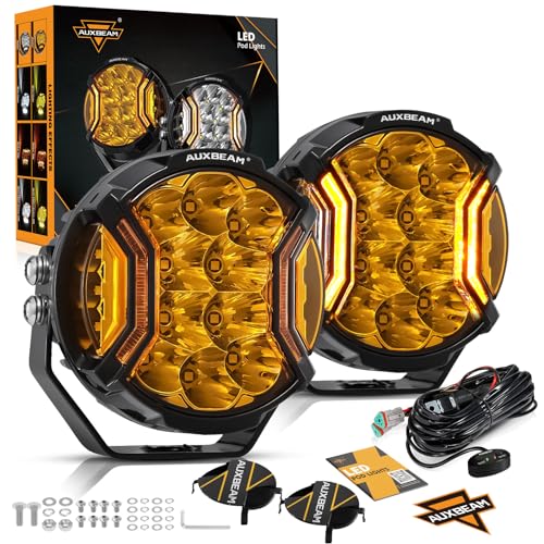 Auxbeam V-MAX Series 72W LED Pod Driving Lights with Amber DRL M188641
