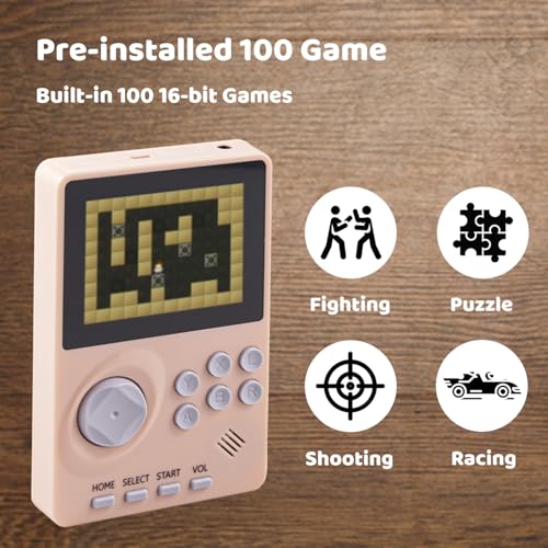 Kids Handheld Video Game Console with 100 Built-in 16-bit Games, Light Blue G319