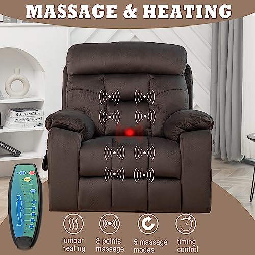 Power Lift Chair Recliner with Massage and Heat for Adults, Dual Motor H2507