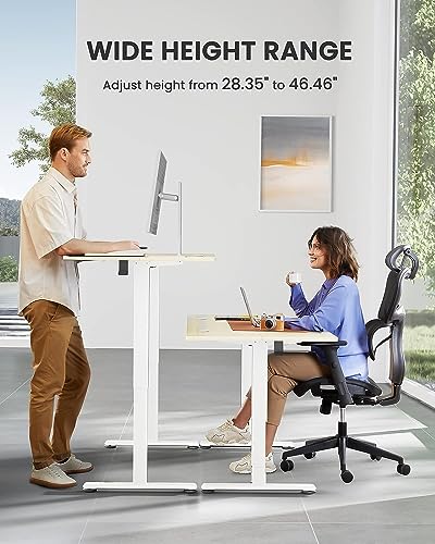 ErGear Height Adjustable Electric Standing Desk 48 x 24 Inches, Walnut S608