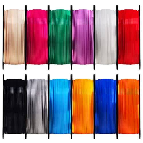 MIKA3D Bicolor Silk PLA 3D Printer Filament Bundle, 1.75mm, 6 Spools V5573
