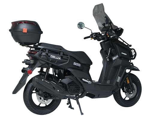 HHH Tank 200 DLX EFI Scooter Vitacci 200cc Motorcycle with Windshield and Rear Trunk I4952
