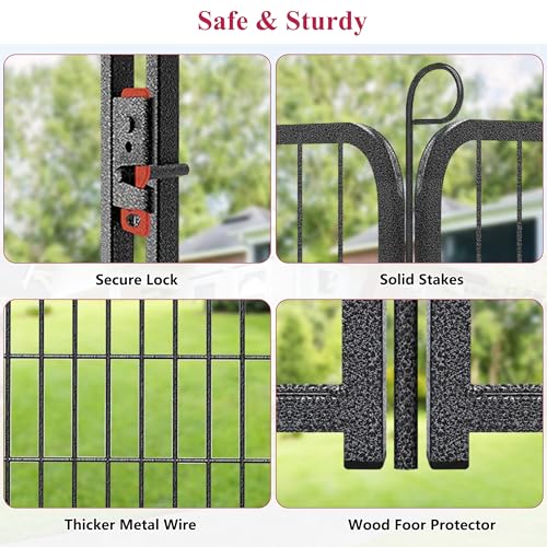 Dog Playpen 32 Inch 10 Panels Outdoor Dog Fence with Lock C803