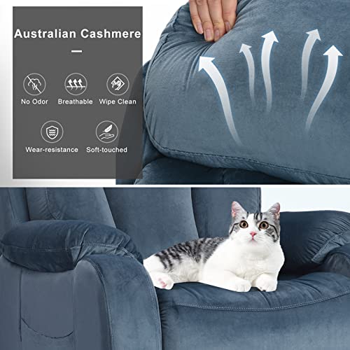 Power Lift Recliner for Elderly with Remote Control, Navy Blue P60192