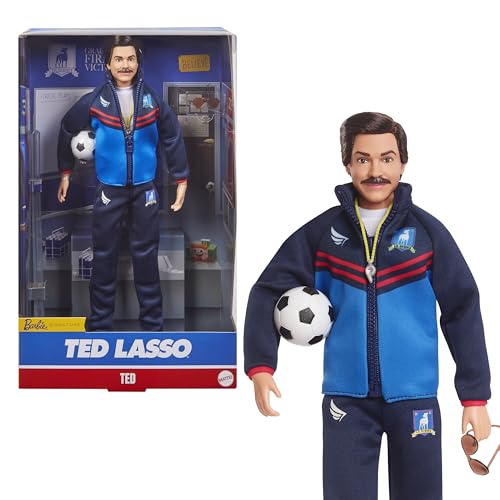 Barbie Signature Fashion Doll Ted Lasso Blue Tracksuit AFC Richmond Logo Y67517