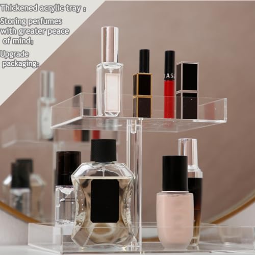 YAGELI Acrylic Perfume Organizer Display Tray for Vanity Makeup Storage G9944