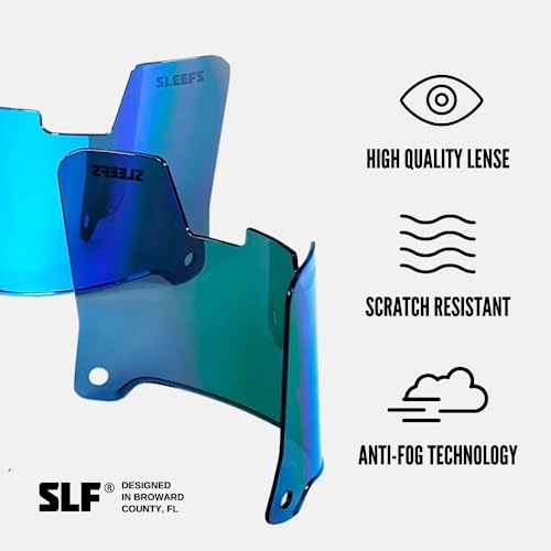 SLEEFS Football Helmet Visor Tinted Shield for Youth & Adult Helmets A5386