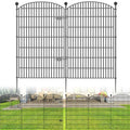 10 Panels No Dig Decorative Garden Fence, Rustproof Metal Dog Fence for Yard U518