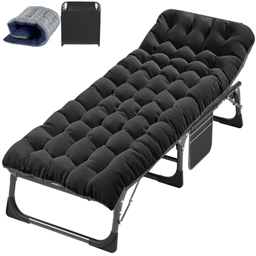 ABORON Oversized Folding Camping Cot for Adults, Double Layer 1200D, with Mat & Carrying Bag S2407