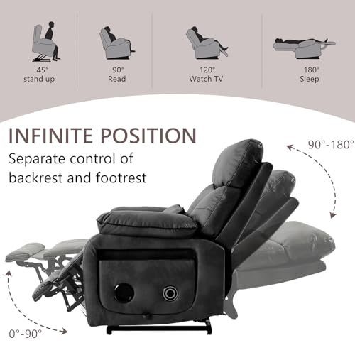 Dual Motor Power Lift Recliner Chair with Heat & Massage, Beige G98490