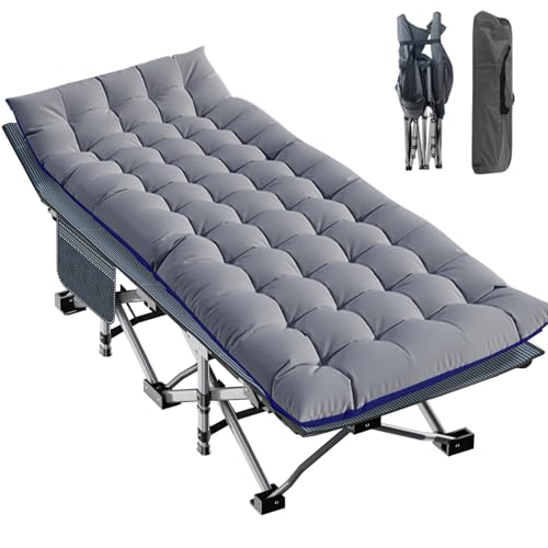 LILYPELLE Folding Camping Cot, Extra Wide Heavy Duty with Carry Bag Z15817