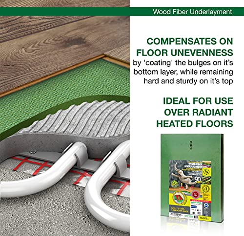 Wood Fiber Flooring Underlayment 3mm 40 Sq Ft for Laminate Vinyl Hardwood M70132