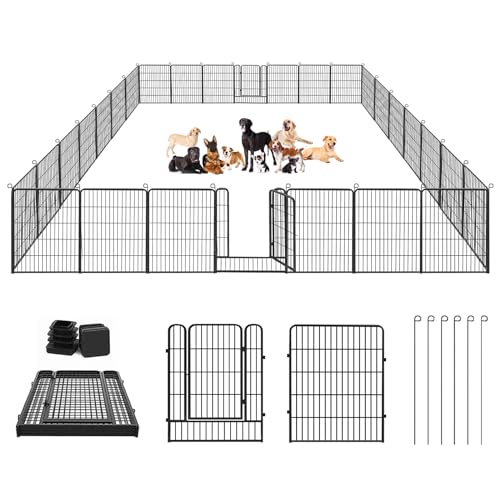 Dog Playpen 32 Inch 10 Panels Outdoor Dog Fence with Lock C803